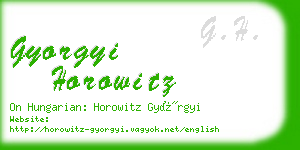 gyorgyi horowitz business card